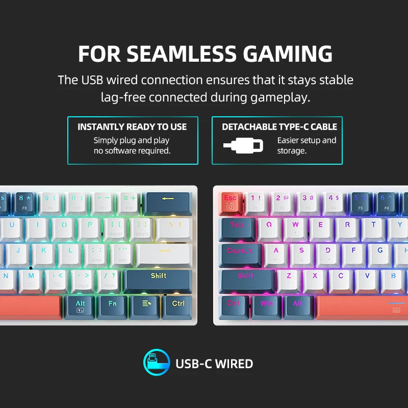60% Mechanical Keyboard Red Switches